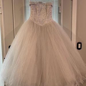 Tulle Wedding Dress with Corseted Satin Bodice